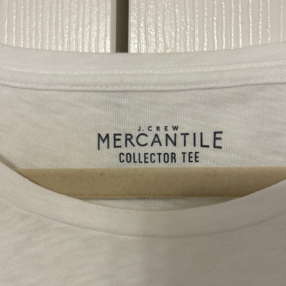 J. Crew White Graphic Tee with French Dachshund Print L - Picture 4 of 7